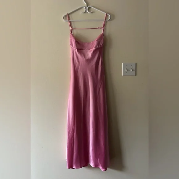 Zara Viral Slip Dress Out Pink Long Gown bloggers favourite - Picture 10 of 16